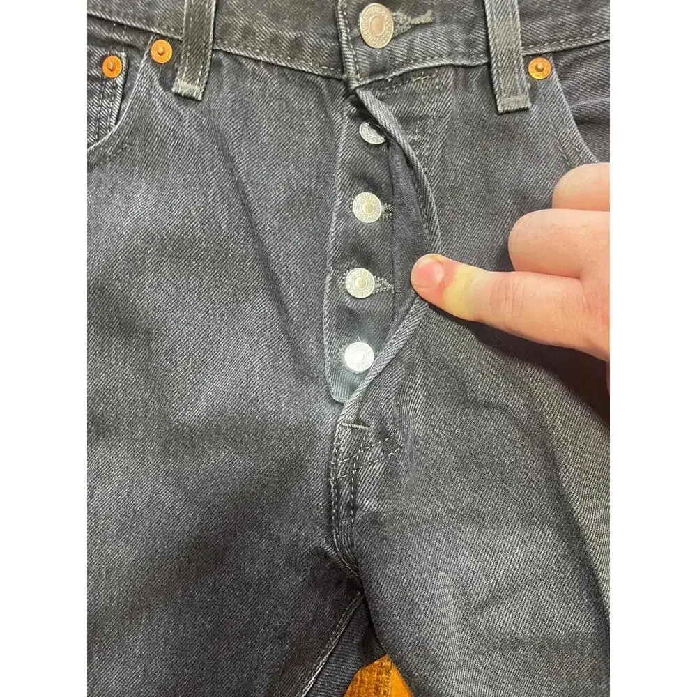 Levis 501 Original Straight Jeans Mens 33x32 Black - Picture 3 of 7